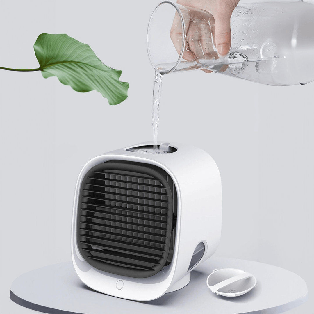 Compact Personal Air Cooler with Water Cooling and Humidifier for Desk and Car