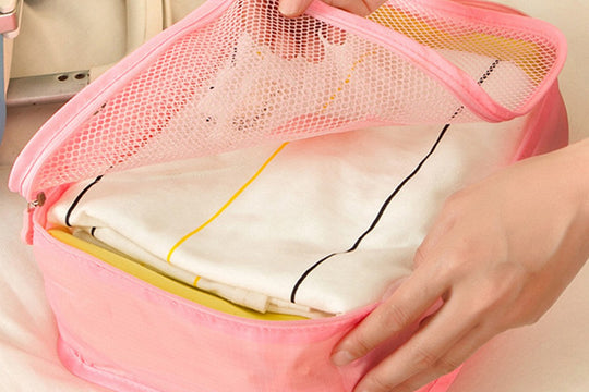 Lightweight Mesh Travel Packing Cubes Set of Six for Organized Luggage