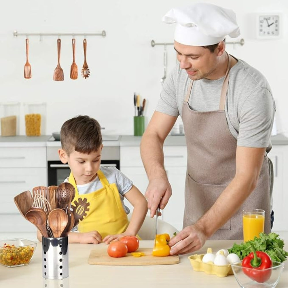 Wooden utensils in kitchen lifestyle
