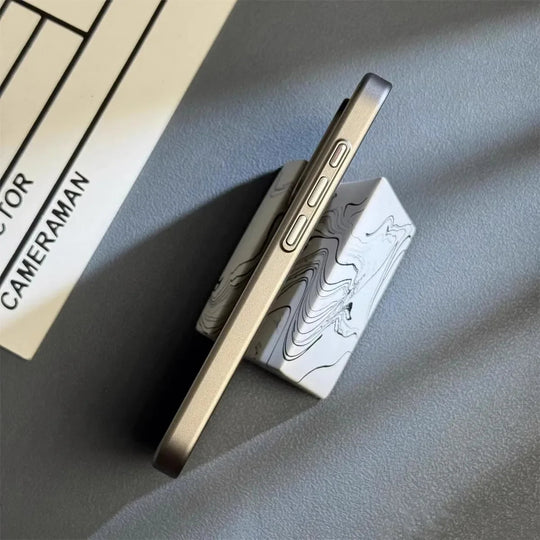 Minimalist Metallic Ribbed Phone Case for Everyday iPhone Protection