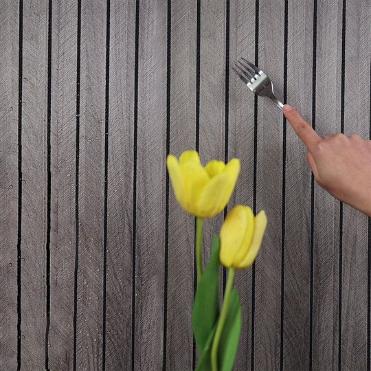 Self-Adhesive 3D Wood-Texture Wall Panels for Easy Decor