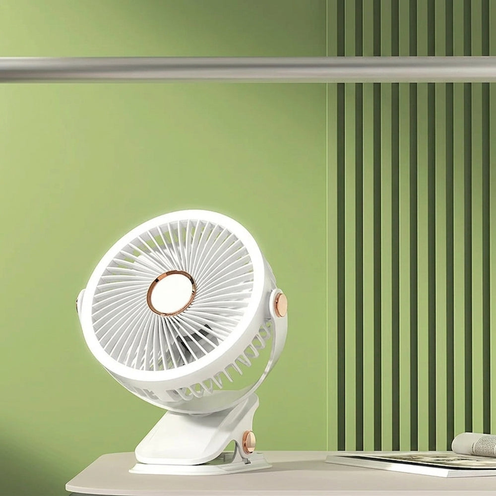 Portable Rechargeable Clip On Cooling Fan for Desk and Outdoor