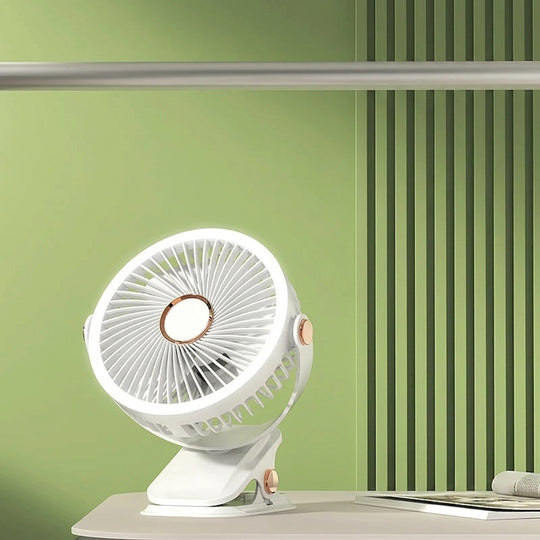 Portable Rechargeable Clip On Cooling Fan for Desk and Outdoor