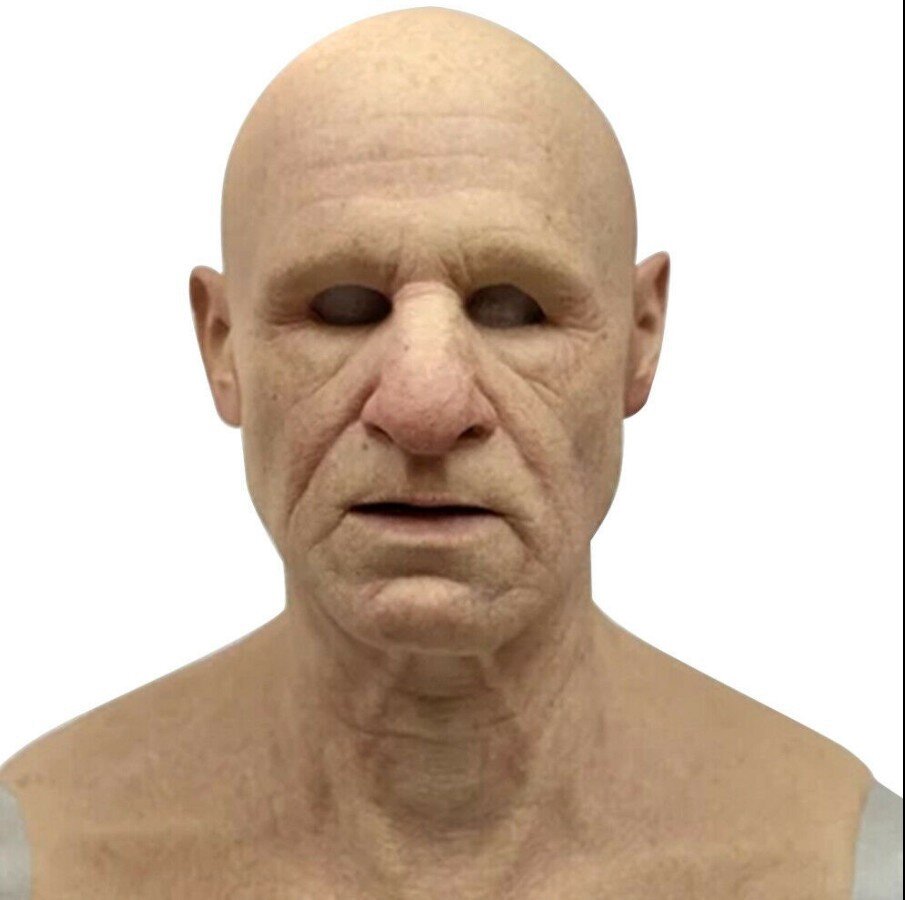 Realistic Latex Old Man Halloween Mask for Adult Costumes