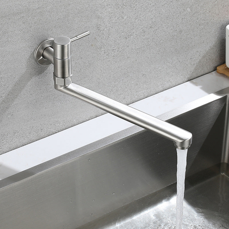 Pot filler faucet running water