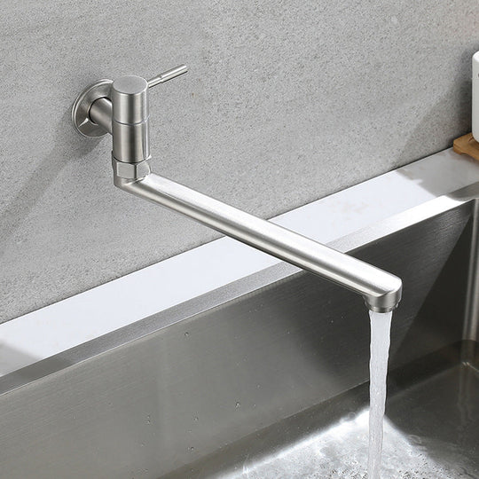 Pot filler faucet running water