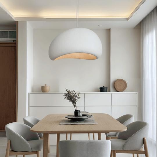 Pendant lamp over kitchen island