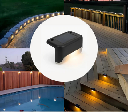 Solar Powered Fence and Stair Lights for Outdoor Path Lighting