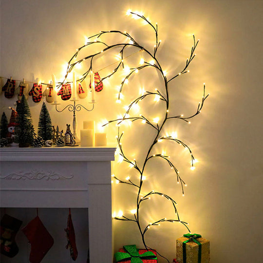 Willow lights fireplace