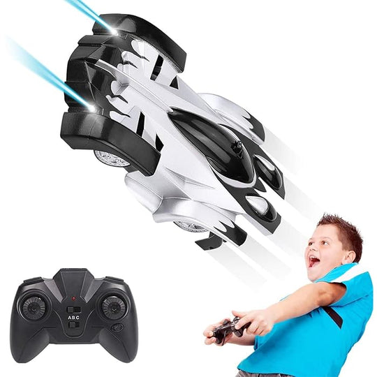 Rechargeable Wall-Climbing RC Stunt Car with 360 Spin for Kids