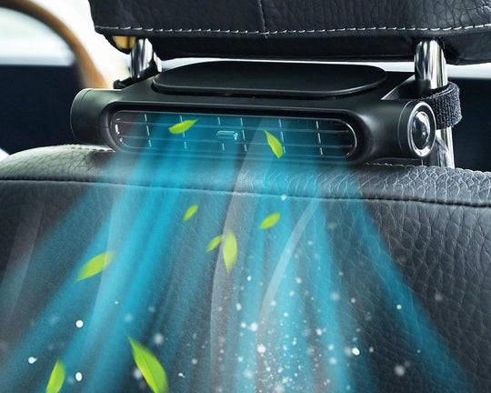Quiet Three Speed Headrest Cooling Fan for Backseat Car Comfort