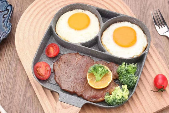 Black nonstick omelet pan