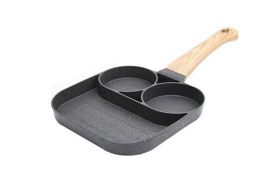 Three hole nonstick omelet frying pan