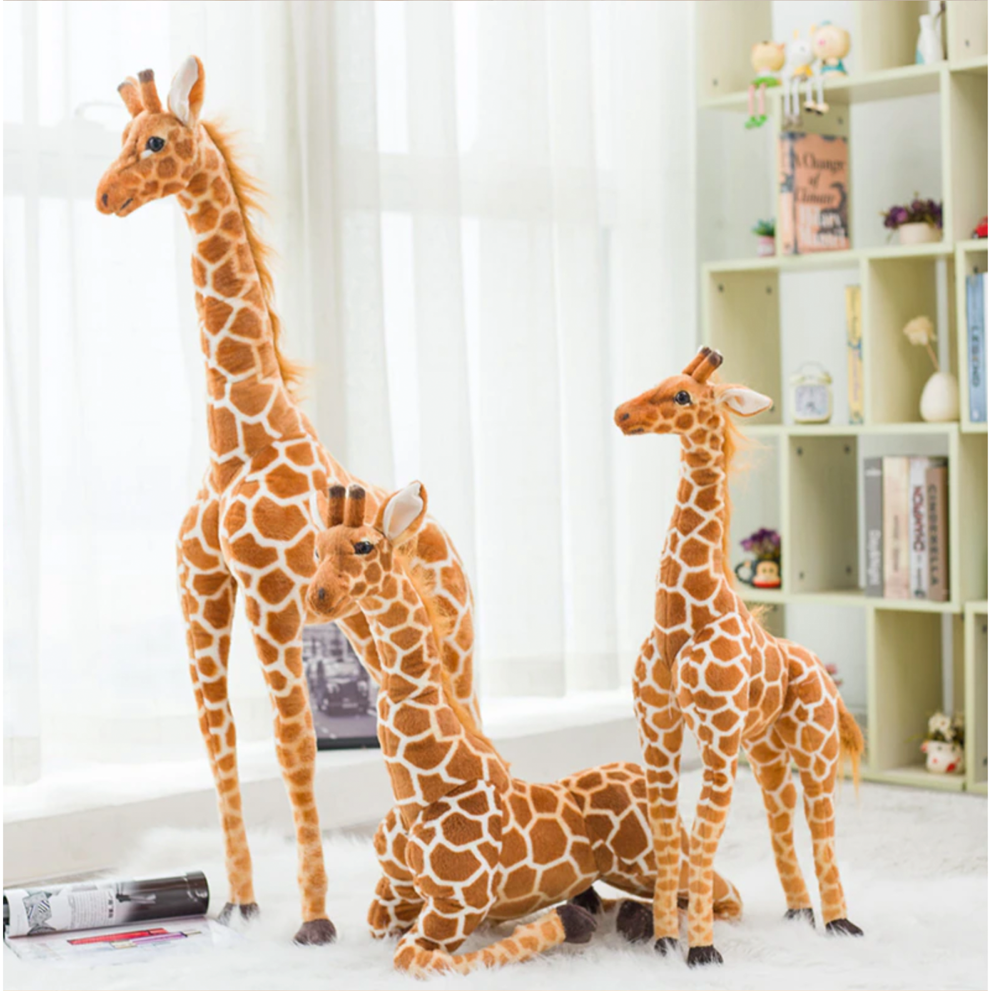 Giant plush giraffe stuffed animal for kids