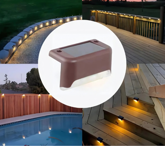 Solar Powered Fence and Stair Lights for Outdoor Path Lighting