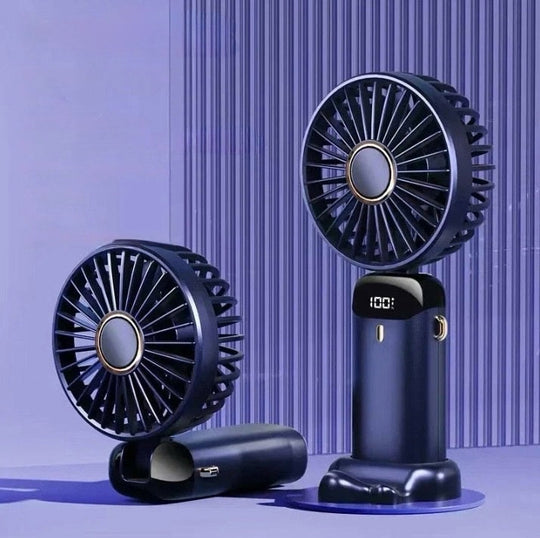 Portable Handheld Mini Fan with Rechargeable Battery for Travel and Outdoor
