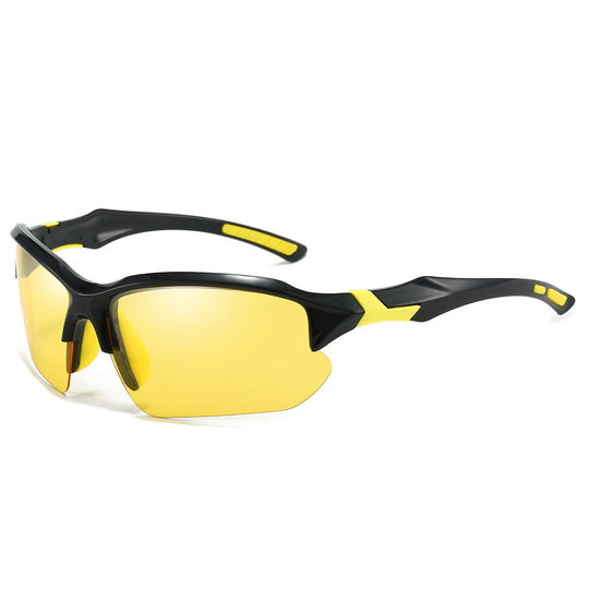Yellow polarized sport sunglasses