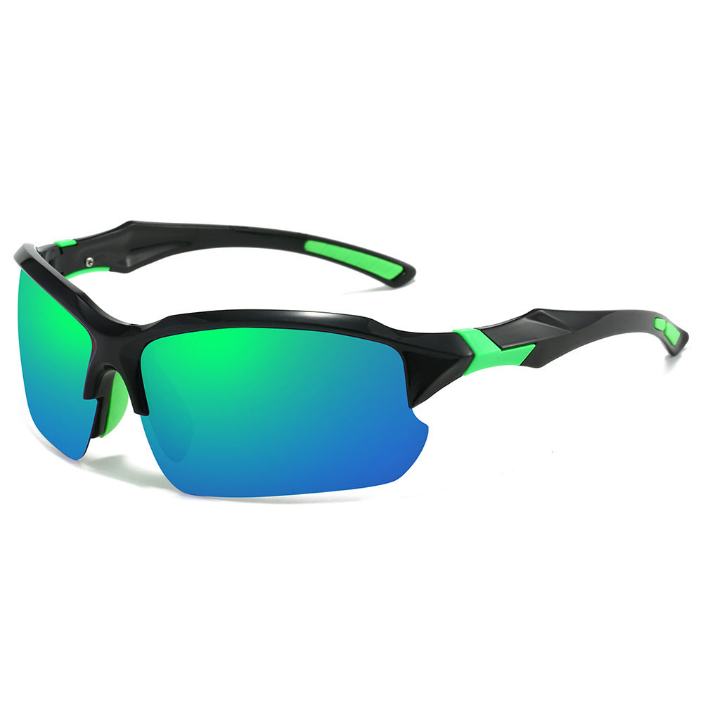 Black and blue green polarized sport sunglasses