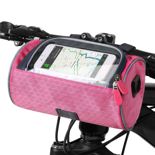 Waterproof Bicycle Handlebar Bag with Touchscreen Phone Holder for Cycling