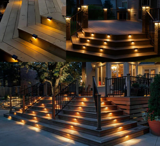 Solar Powered Fence and Stair Lights for Outdoor Path Lighting