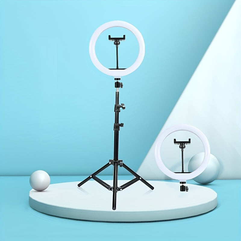 Adjustable LED Ring Light Kit with Tripod Stand for Content Creators