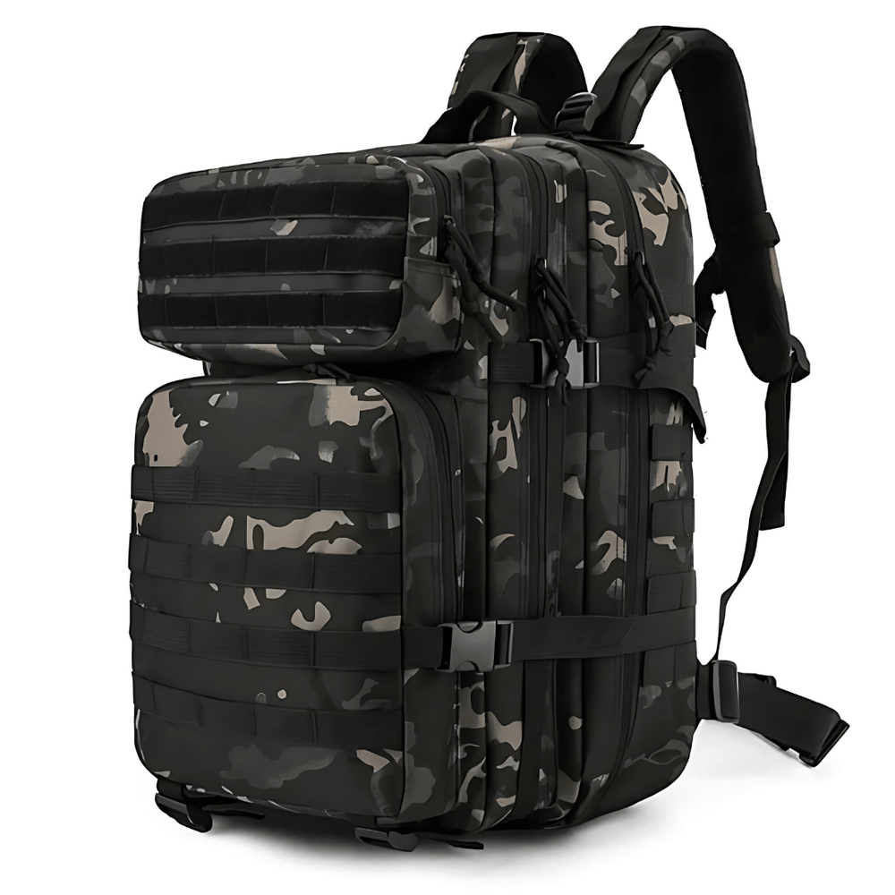 Black camouflage tactical backpack