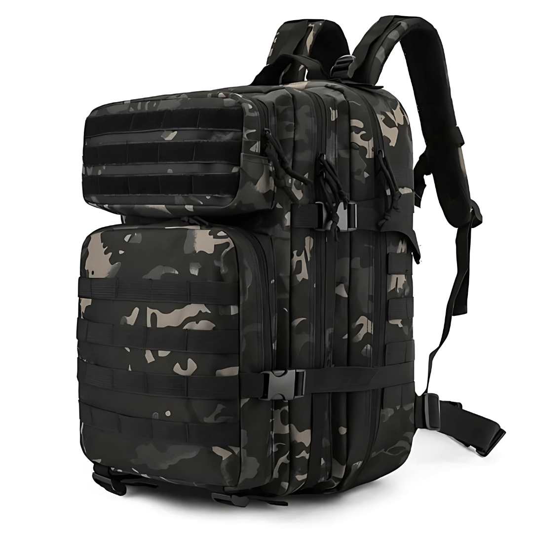 Black camouflage tactical backpack