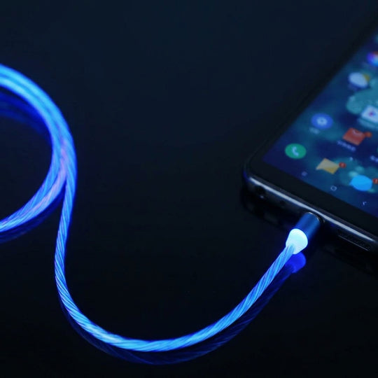 Glowing Flowing-Light USB Charging Cable for Phones and Tablets