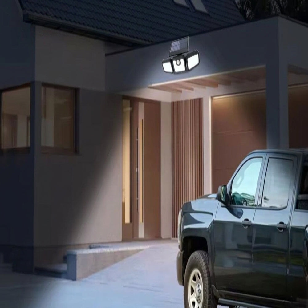 Solar security light mounted