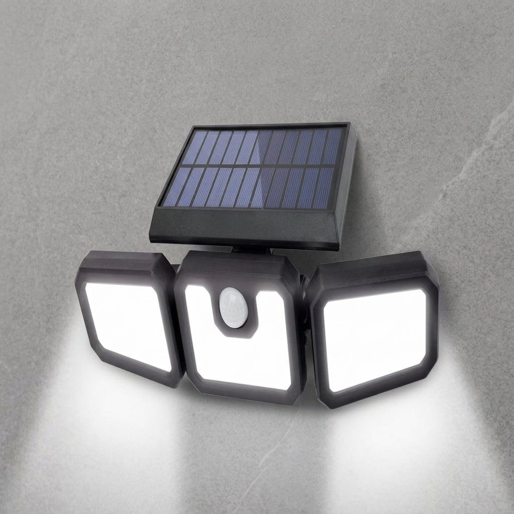 Solar security light closeup