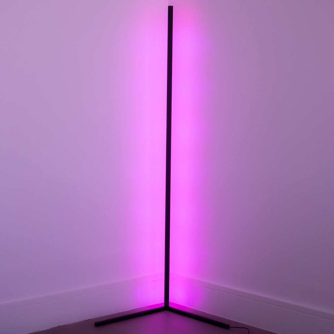 Corner floor lamp RGB pink light
