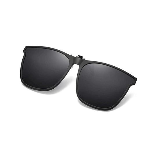 Black clip-on flip-up sunglasses