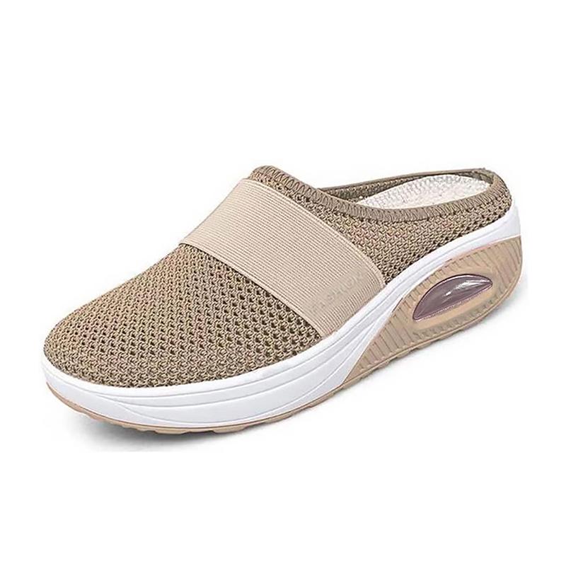 Cushioned Air-Support Slip-On Walking Mules for Everyday Comfort