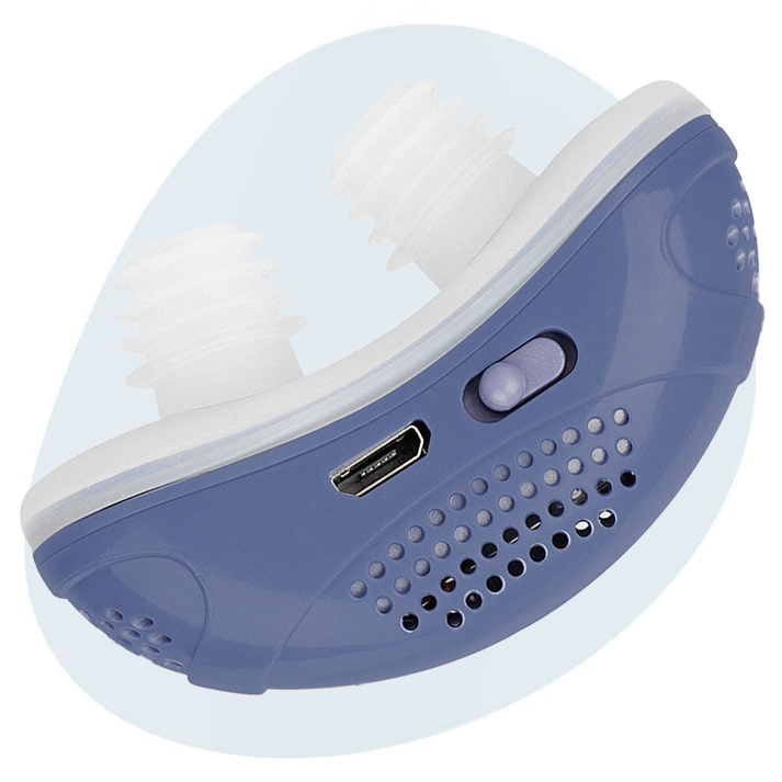 Blue mini CPAP device