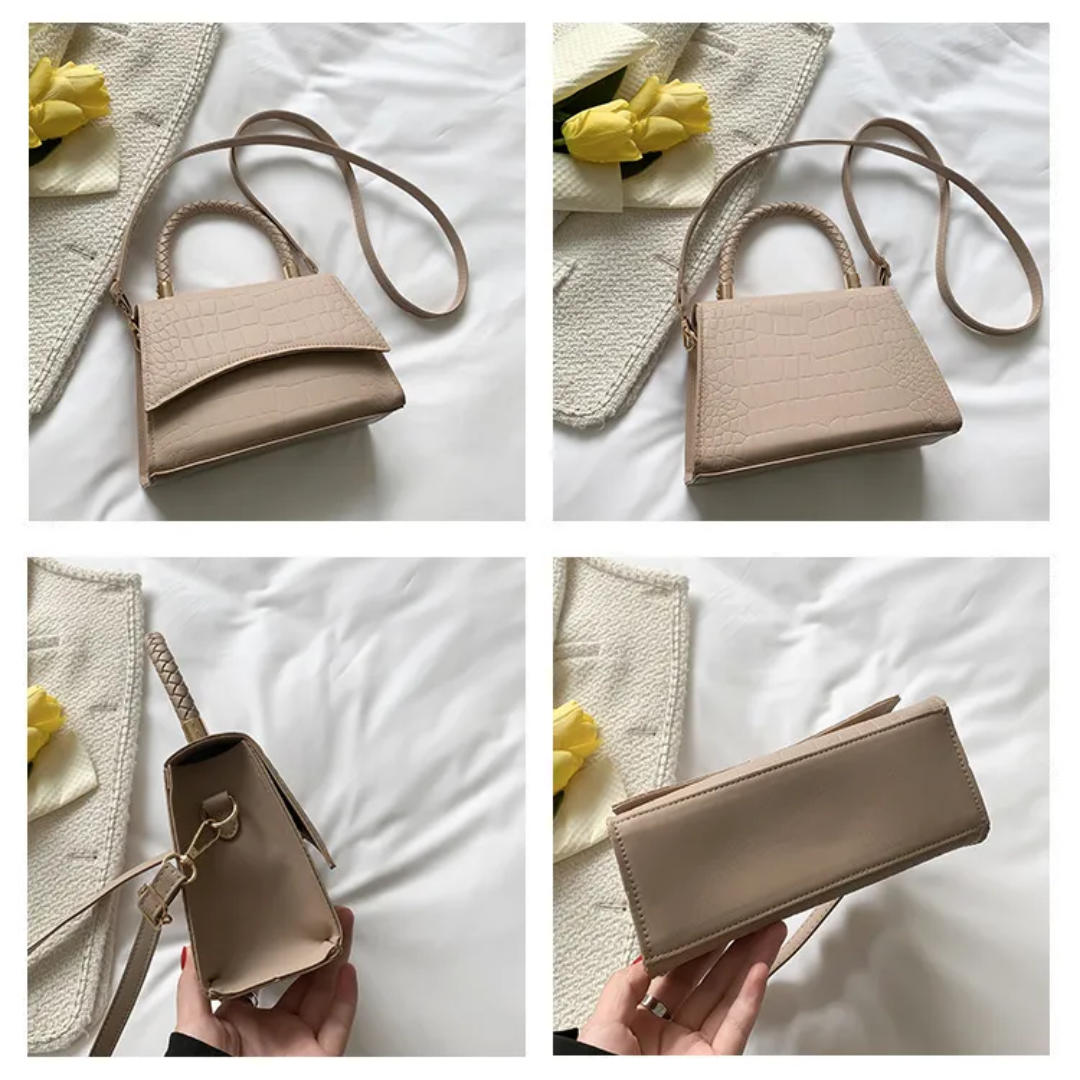 Elegant Structured Leather Top-Handle Handbag for Work and Evening Style