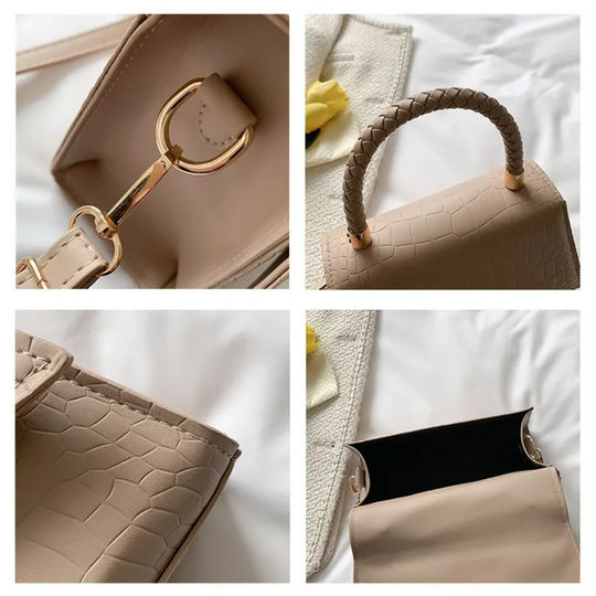 Elegant Structured Leather Top-Handle Handbag for Work and Evening Style