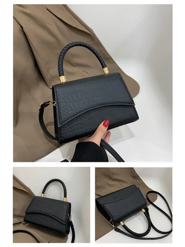 Elegant Structured Leather Top-Handle Handbag for Work and Evening Style