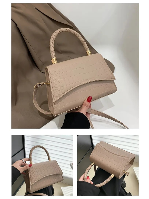 Elegant Structured Leather Top-Handle Handbag for Work and Evening Style