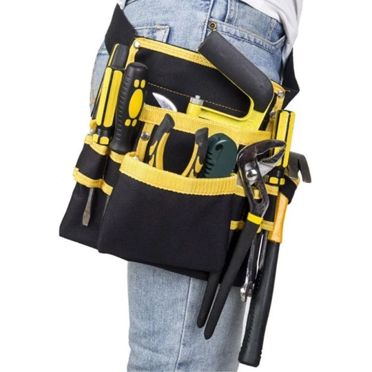 Heavy Duty Canvas Tool Belt with Multiple Pockets for Electricians and Carpenters