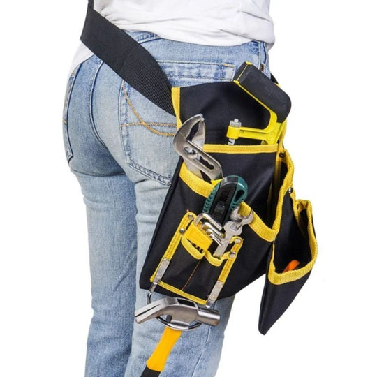 Heavy Duty Canvas Tool Belt with Multiple Pockets for Electricians and Carpenters