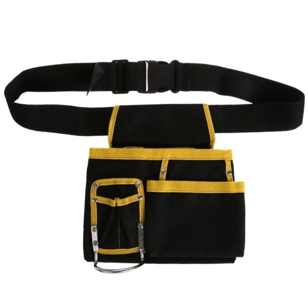 Heavy Duty Canvas Tool Belt with Multiple Pockets for Electricians and Carpenters