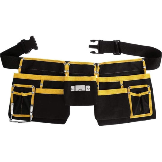 Heavy Duty Canvas Tool Belt with Multiple Pockets for Electricians and Carpenters