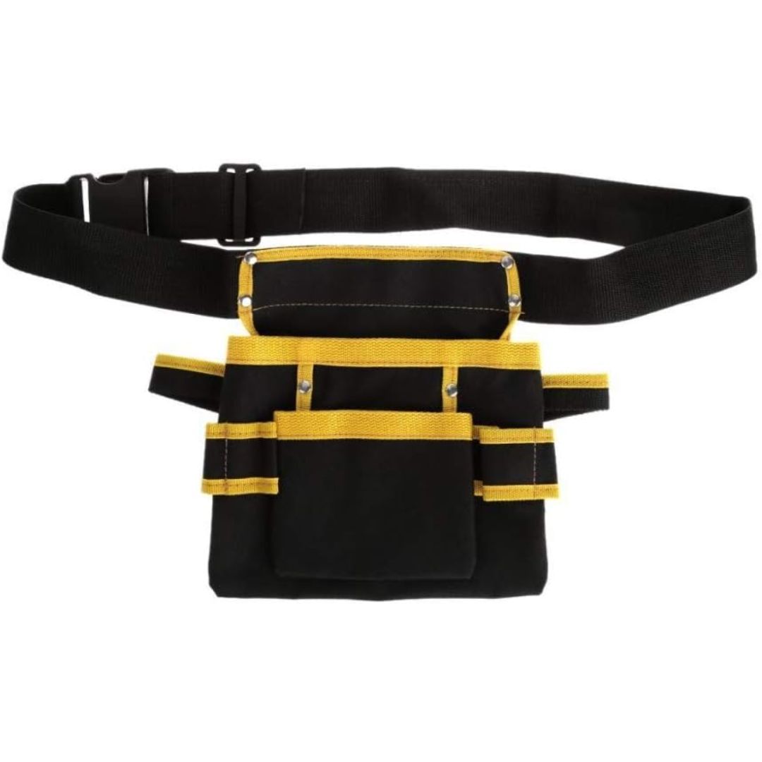 Heavy Duty Canvas Tool Belt with Multiple Pockets for Electricians and Carpenters