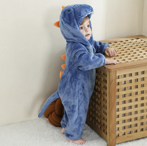 Baby Blue Dinosaur onesie costume