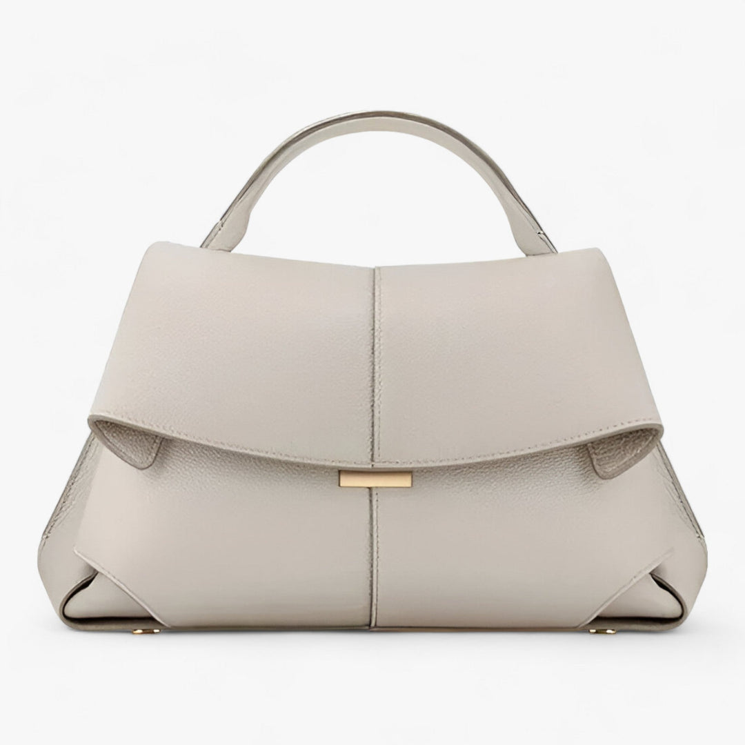 White leather top-handle handbag