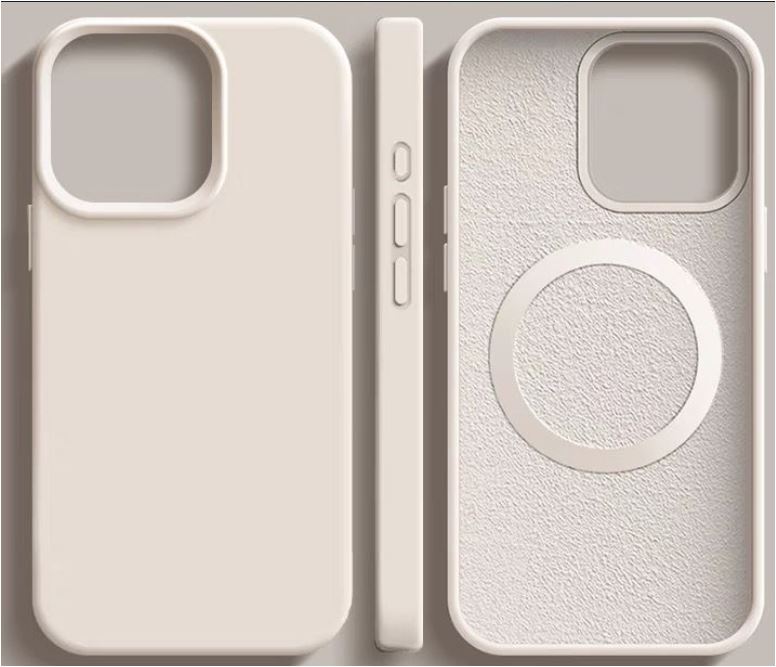 Soft-Touch Magnetic Silicone Phone Case for iPhone Protection