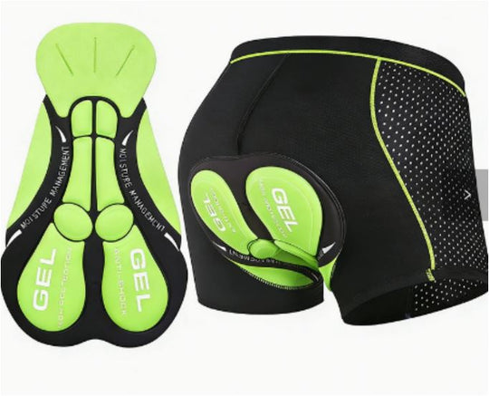 Cushioned 5D Gel Padded Cycling Shorts for Long Motorcycle Rides
