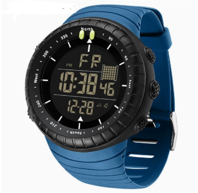 Navy blue digital sports watch