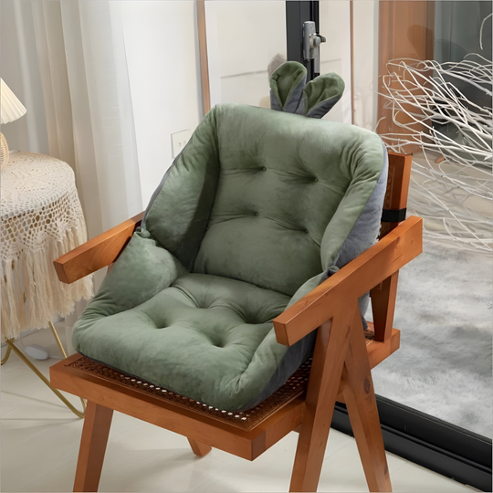 Plush Tufted Lumbar Support Chair Cushion for Home and Office Seating