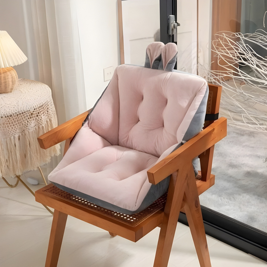 Plush Tufted Lumbar Support Chair Cushion for Home and Office Seating